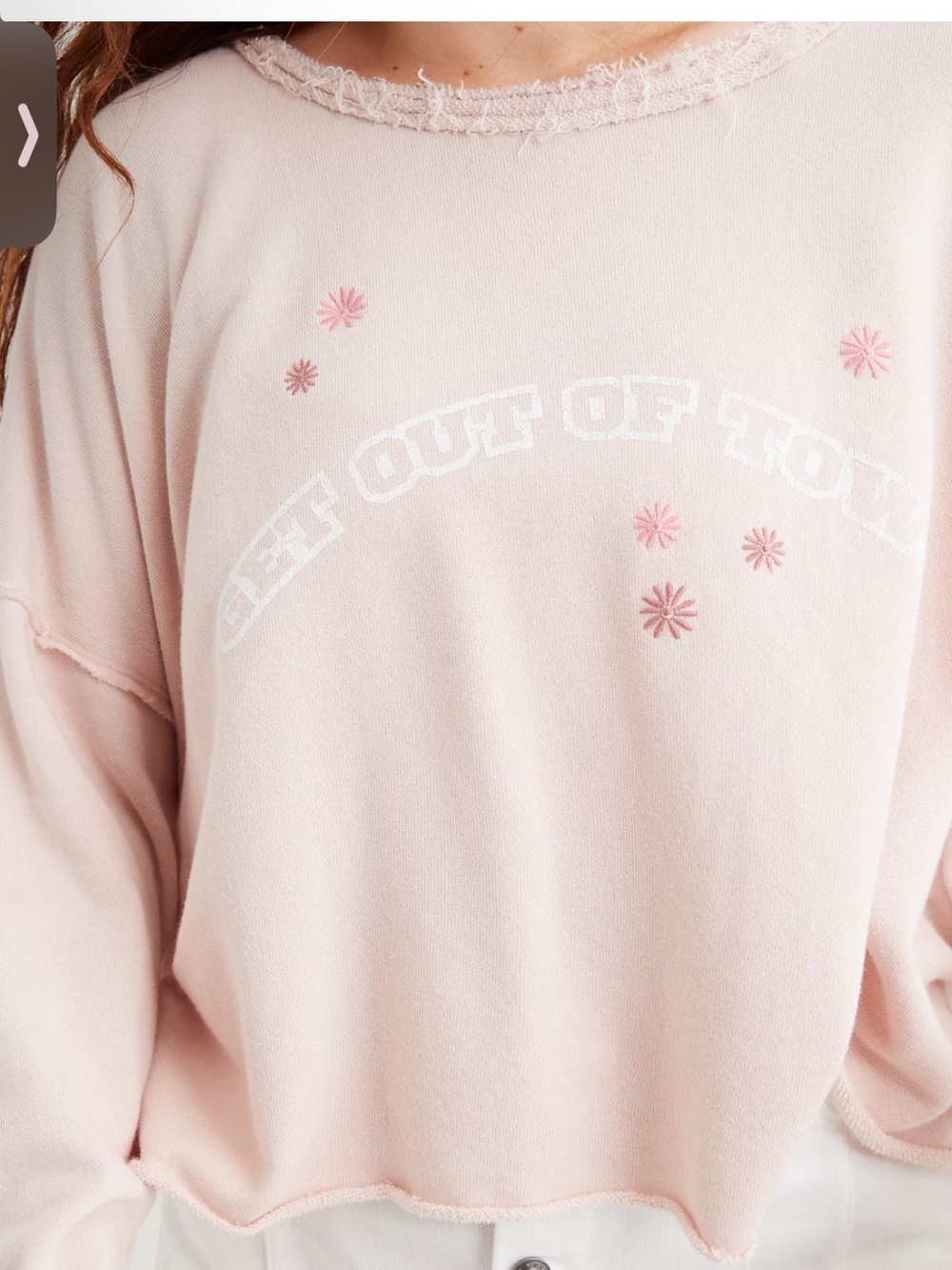 Aerie Weekend Pretty Back Sweatshirt